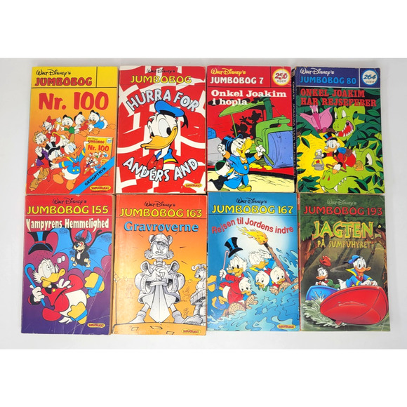 Vintage 90's Disney Dutch Comic Books Jumbobog Donald Duck Pockets Lot of 8 - Picture 1 of 8